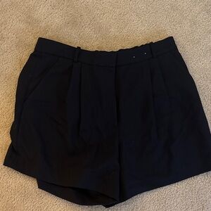 Abercrombie & Fitch High Waist Tailored Black Sloane Shorts Curve Love Size 14